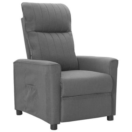 Vidaxl Reclinerfåtölj Ljusgrå Tyg Grå