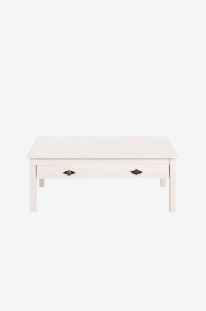 Loft24 - Sofabord Laura 2 skuffer - Hvit - Sofabord - Fra Homeroom