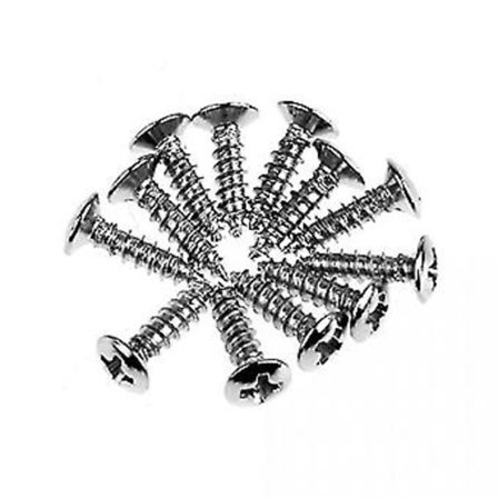 36x Pick Guard Skrue Til Guitar, Passer Til Stratcaster Sølv