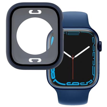 Apple Watch (41mm) elegant fodral med inbyggt härdat glas - Mörkblå Blå
