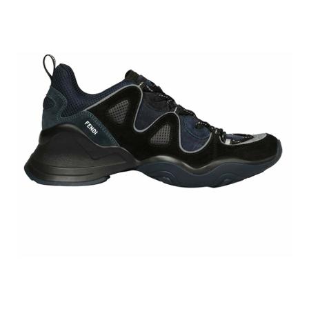 Fendi Ffluid Low-Top Sneakers Sort, Herre, Størrelse: 44 EU