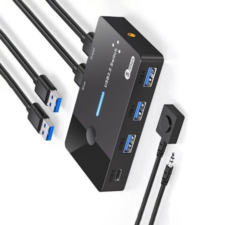 USB KVM-switch 2 datorer delar 4 USB3.0-switchväljare för PC-laptop