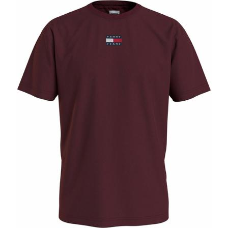 Tommy Jeans, T-Shirt- TJM Tommy Badge TEE Bruin, Heren, Maat:M