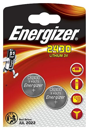 ENERGIZER BATTERI CR2430 3V 2PK