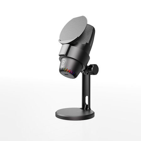 USB Mikrofon Skrivebord Støyreduserende Kondensatormikrofon med Stativ Pop Filter Skumdeksel for PC-opptak