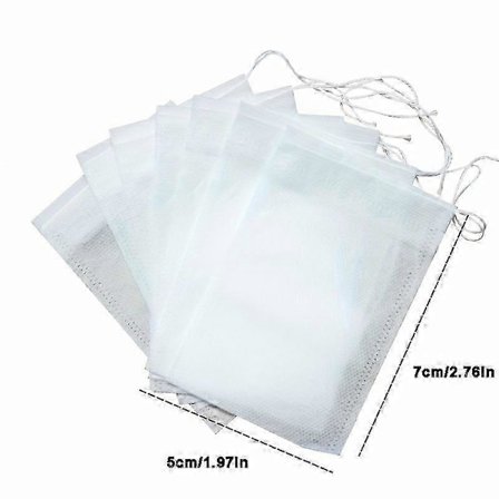 200 stk. krydderiposer til madlavning, genanvendelige suppeposer med snøre, transparente nonwoven engangs teposer til krydderi teinfusionsenhed, 