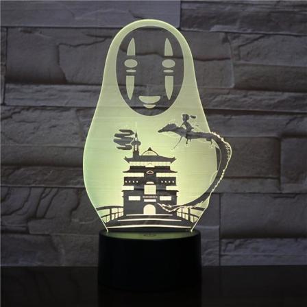 No Face Man USB 3D Anime Night Light Atmosphere LED Bordslampa