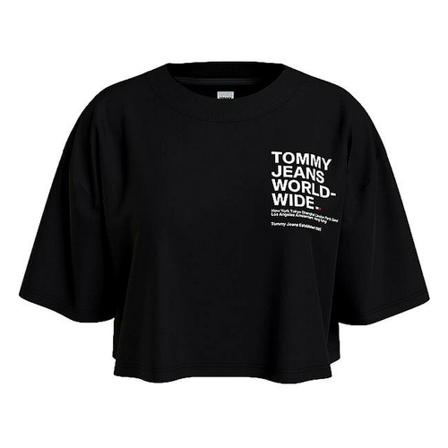 Tommy Jeans, T-shirt Dw 0Dw 13720 Zwart, Dames, Maat:M