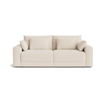 Orlando XL 3 personers sovesofa, opbevaring - Lincoln Beige - 255x126x94cm - Slidstærk Sofa med Bonell fjedre & PU Skum