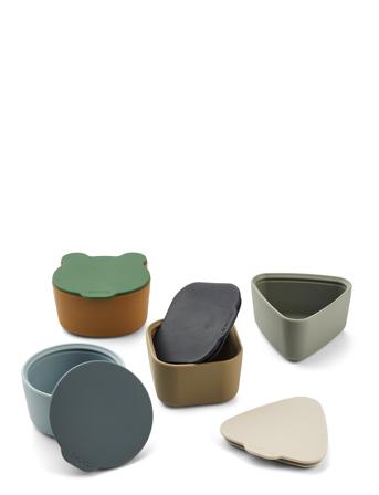 Toto Snack Box 4-Pack Home Meal Time Lunch Boxes Blå Liewood