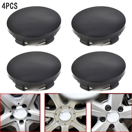 4 stk./sett 56 mm 60 mm Bilhjul Nav Senterkopper ABS Svart/Sølv Universal Bilhjul Nav Senterkopp Deksel Merke Emblem