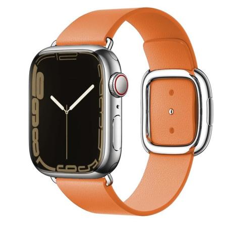 Modernt spänneband för Apple Watch Band 45mm 41mmm 44mm/40mm 38 42mm 49mm Correa Läderarmband Iwatch Serie 3 6 Se 7 8 Ultra sunset color 40mm 38mm 