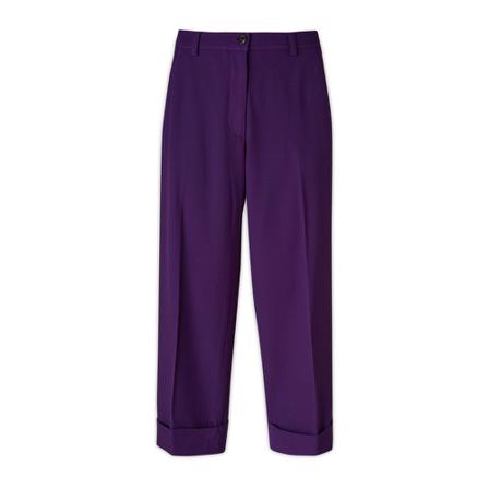 Dries Van Noten, Straight Trousers Fioletowy, Kobieta, Rozmiar: L