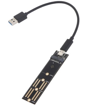 2 i 1 M.2 SATA NVME SSD til USB3.1 Adapterkort Understøtter NVME M-Key B+M Key-