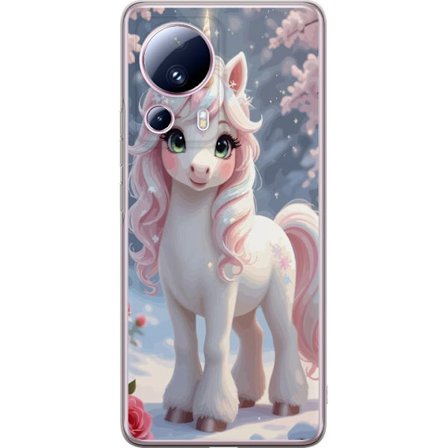 Kompatibel Mobilcover til Xiaomi 13 Lite Minimalistisk glitchtypografi med teksten cute but psycho i neonlignende farveeffekt