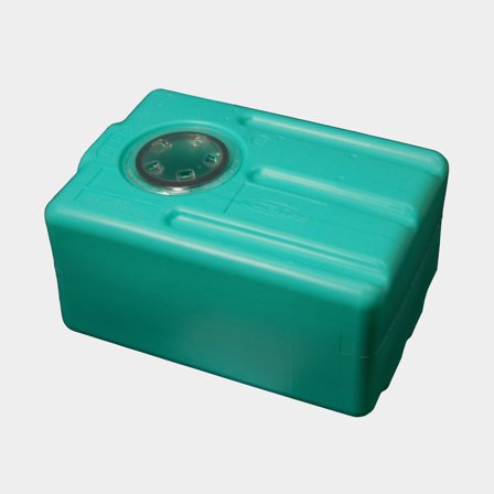 Tanque de agua CAN-SB, 57 litros, con tapa de inspección, 550 x 390 x 290 mm, polietileno, verde