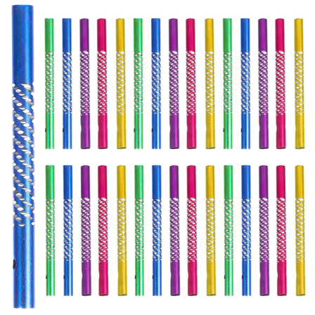 50 stk. DIY vindspil tilbehør til have udendørs metal vindspil (8X0.6X0.6CM, forskellige farver)