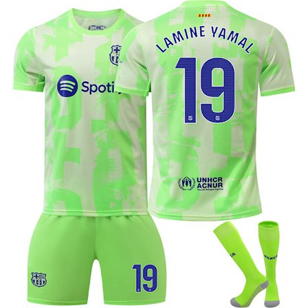 24-25 Barcelona Nr 19 Lamine Yamal Fotbollströja Barn Fotbollskit - WELLNGS[DH] 20