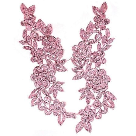 1 par kjoledekoration udhulet sy motiv DIY patches blomst broderet blondeapplikation trim