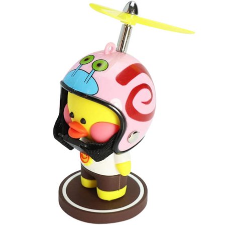 Liten Gul And Hjelm Bil Dashbord Dekorasjon Flerbruks Myk Dekor for Motorsykkel Soverom