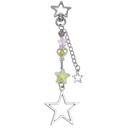 Y2K Stil Mobiltelefon Vedhæng Perlebesatte Telefonkæder Aftagelig Telefon Snor Stilfulde Telefonrem Dekorationer til Piger