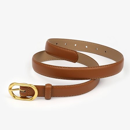 Dam bälte i denim, guldspänne bälte för kvinnor, bredd 2,4 cm, C