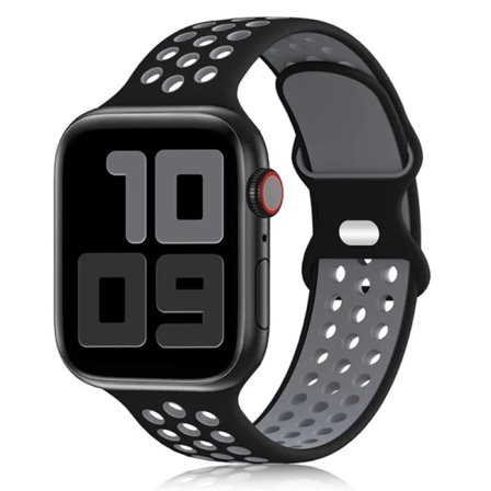 Apple Watch-armband 49 mm 44 mm 45 mm 42 mm 41 mm 38 mm 40 mm silikon sportarmband iwatch 8 SE 7 6 5 Ultra 49 mm svart grå 38 40 41 mm