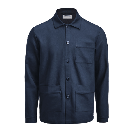 J.Harvest & Frost Patch Pocket Overshirt Blusar Unisex Blå XXS