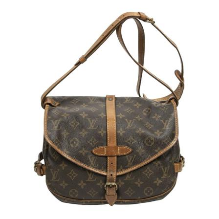 Louis Vuitton Vintage, Pre-owned Saumur 30 Monogram Messenger Bag Bruin, Dames, Maat:ONE Size