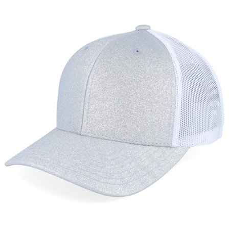 Equip - Gris trucker Gorra - Kids Silver Glitter/White Trucker @ Hatstore