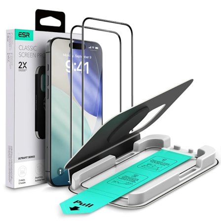 [2-PACK] ESR iPhone 17 Härdat Glas Skärmskydd - Clear