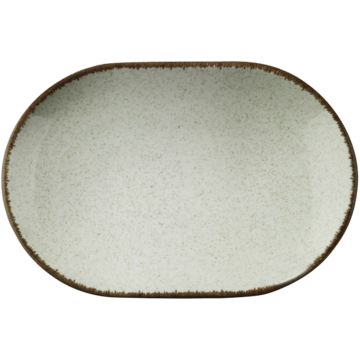 Tallrik halvdjup oval Blocho Pearl Colorx Grön 32cm