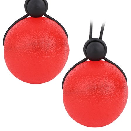 2 stk silikon håndgrep baller for å redusere trykk håndledd trening massasje gjenopprettingsverktøy rød 25 grader