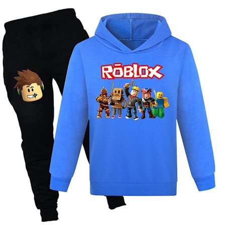 7-14 År Barn Tenåringer Roblox Pullover Hettegensere Joggebukser Antrekk Sett Joggedress Genser Sett Gaver