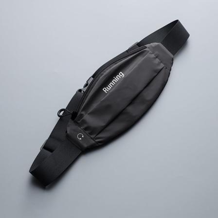Menn kvinner Fanny Pack Midjeveske Løping Liten utendørs sport reflekterende lommer Vanntett kan sendes på oppdrag Reflective black 7 inches