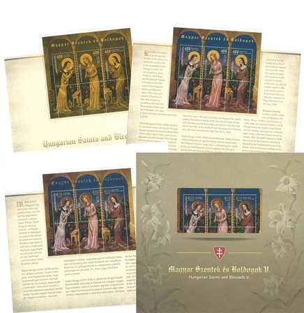 Ungarn - 3 Helgener - Postfriske miniark i folder. Oplag kun 10.000 stk. Michel værdi 261 kr