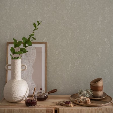 Duro Tapet, Tuva 613-01 Hav & Land, L, Ljusgrå, Färg & tapeter