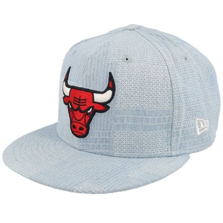 New Era - NBA Blå snapback Keps - Chicago Bulls Denim Patchwork Sky/White Snapback @ Hatstore