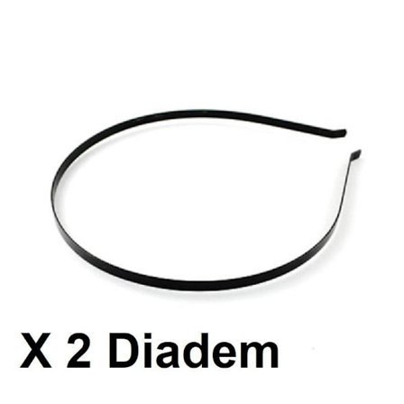 OBS 2 Svarta metall diadem 4,5 mm. bred
