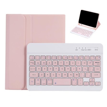 For Ipad Air4 10.9" Bluetooth Tastaturdeksel Rosa