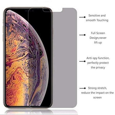 iPhone XR Anti-Spy Skärmskydd 9H Screen-Fit