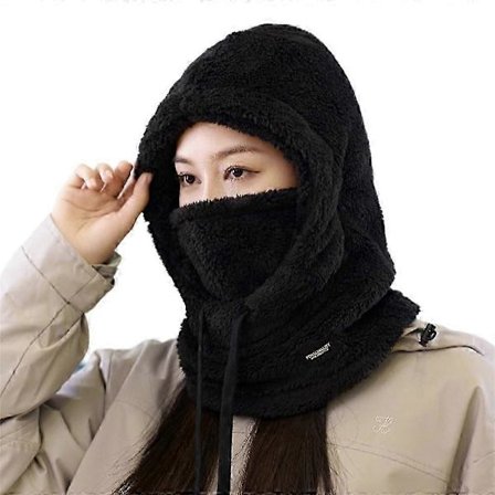 Vinter Termisk Fleece Balaclava Skjerf Lue for Kvinner Vindtett Ski Snø Ansiktsmaske Nakkevarmer Snood Hette Cap_Billiga gåvor