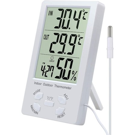Digitalt hygrometertermometer, LCD-termometer med