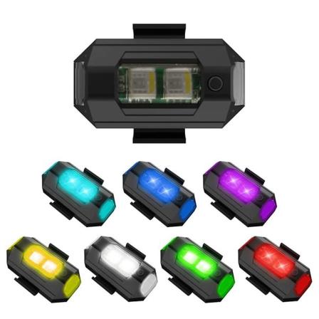 Kaksi osaa 7 väriä LED Strobe Light Lentokone Flash Anti-kollision LED Yöpyörä Moottoripyörä