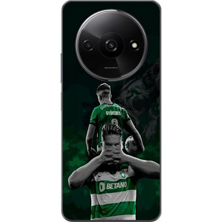 Kompatibelt Mobildeksel til Xiaomi Redmi A3 Neonmotiv med teksten "Gaming is in my DNA" på en blå og rød murvegg med en lysende DNA-spiral.