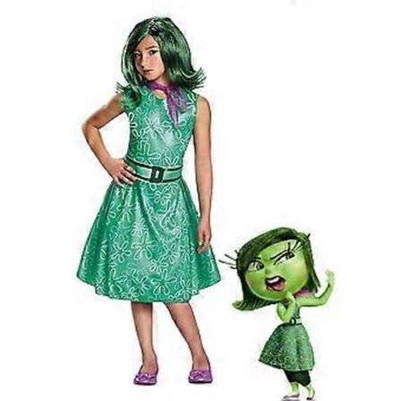 Inside Out 2 Cosplay Kostyme Party Fancy Dress Jumpsuit Nattkjole for Menn Kvinner (130 Avsky Kjole)