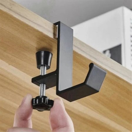 5 stk. Enkeltlags Låsende Bordkrok Studentveskekrok Kontorpult Mobilveskekrok Pult Sidebordkrok Sølvgrå