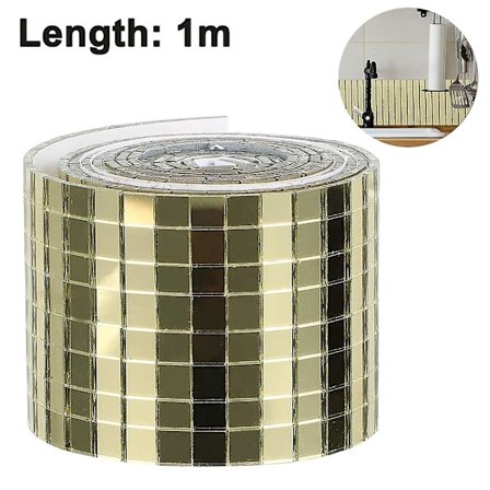 Piao 1464 st självhäftande Mini Square Glass Dekorativa Hantverk DIY Tillbehör Spegel Mosaikplattor 5mm x 5mm