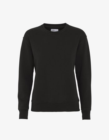 Women Classic Organic Crew - Deep Black M