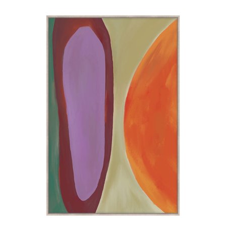 Seinätaide kankaalle, geometrinen kuvio, 80x120cm, monivärinen